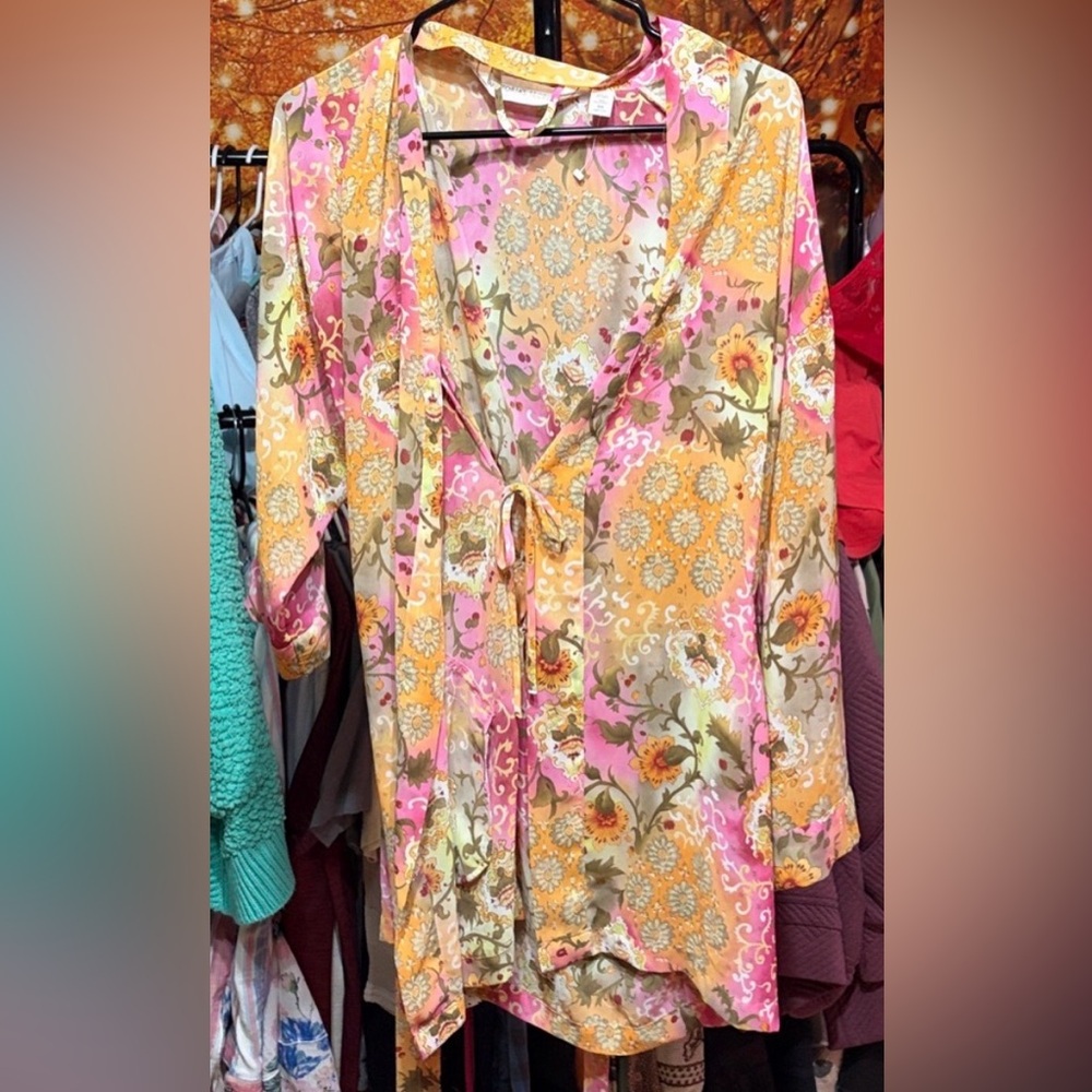 🌸 Victoria's Secret Multicolor Floral Robe/Kimono | OS 🌸 - Picture 3 of 4